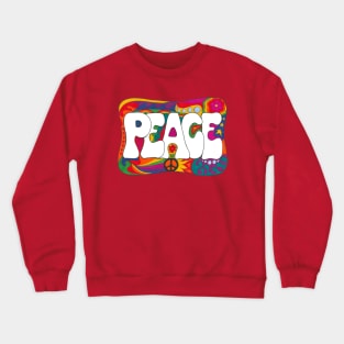 Psychedelic Peace and Love Crewneck Sweatshirt